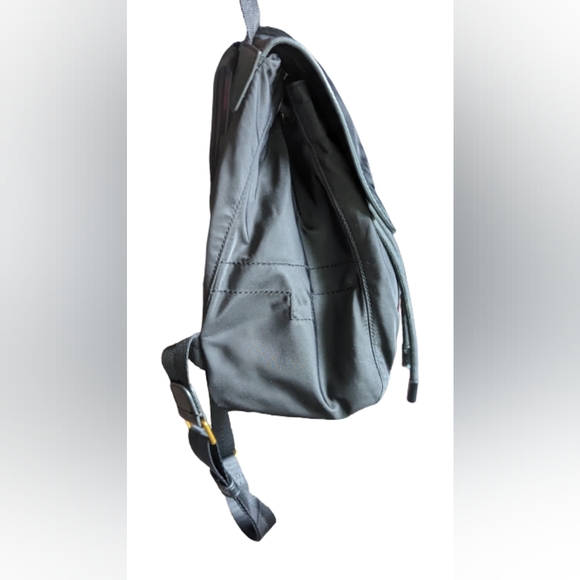 EUC Tory Burch Scout Mini Nylon Backpack in black flap magnetic clasp closure - Picture 6 of 16